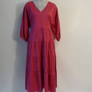 Womens Setre Pink V-Neck Maxi Dress 4*